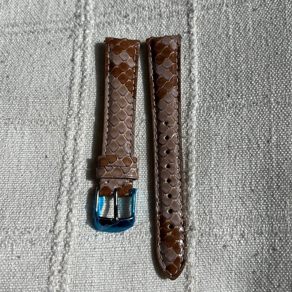 New Michele python leather strap 16mm